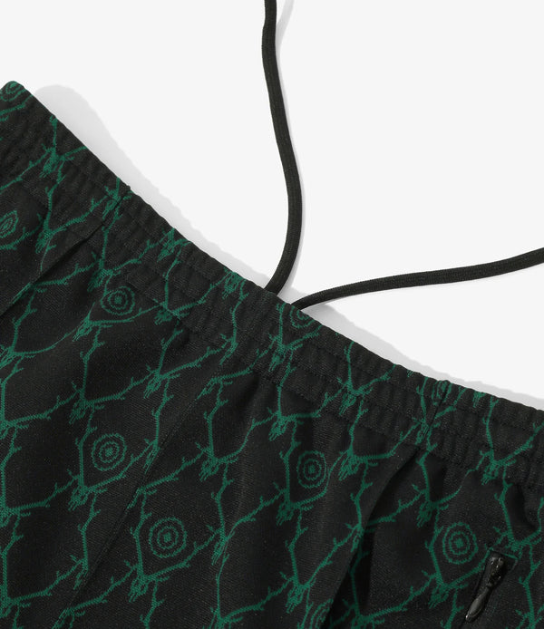 【 South2 West8 】TRAINER PANT - POLY JACQUARD - SKULL & TARGET / Black