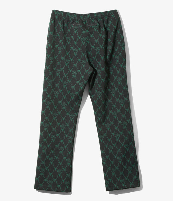 【 South2 West8 】TRAINER PANT - POLY JACQUARD - SKULL & TARGET / Black