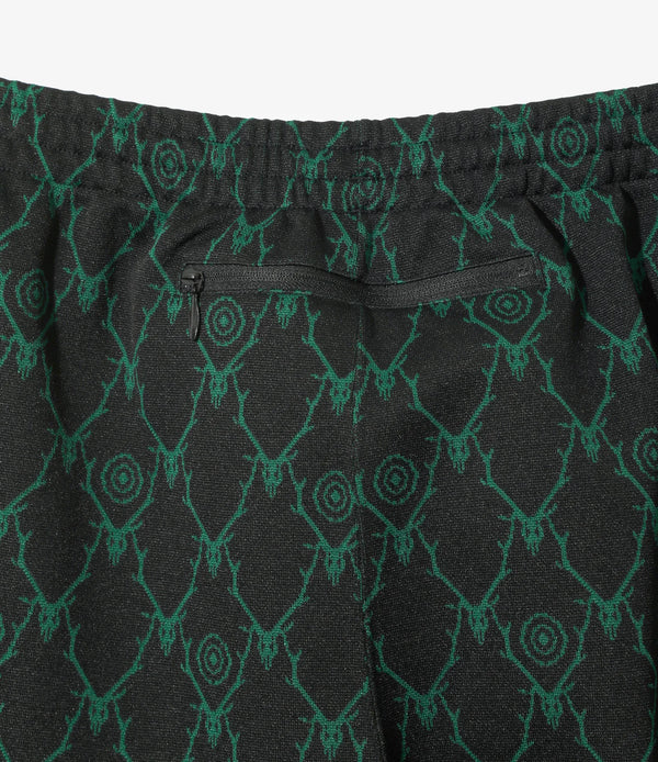 【 South2 West8 】TRAINER PANT - POLY JACQUARD - SKULL & TARGET / Black