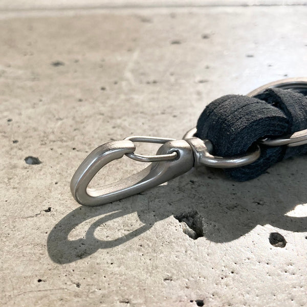 【hobo】TASSEL KEY RING  -with COW SUEDE- / Charcoal