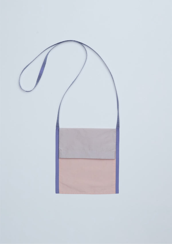 【pop up dress】TRIAD SILK SACOCHE for TOKIS / Beige × Pink × Purple