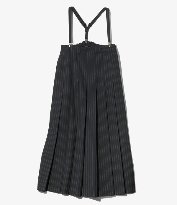 【 RhodolirioN 】SUSPENDER KILT - GABARDINE - / Navy Stripe