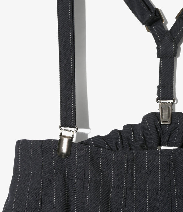 【 RhodolirioN 】SUSPENDER KILT - GABARDINE - / Navy Stripe