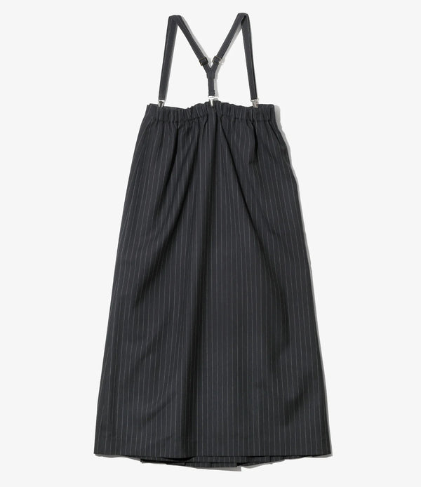 【 RhodolirioN 】SUSPENDER KILT - GABARDINE - / Navy Stripe