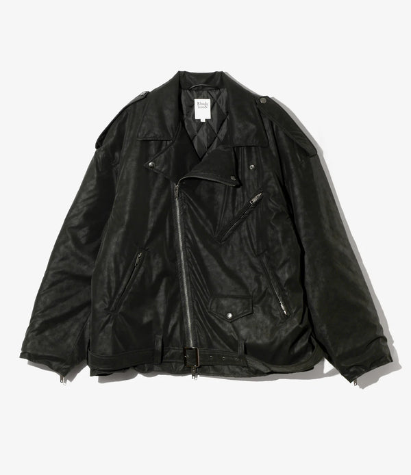 【 RhodolirioN 】PADDED DOUBLE RIDERS JACKET / Black