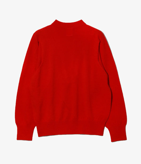 【 RhodolirioN 】CONVERTIBLE KNIT SWEATER - BOILED KNIT - / Red