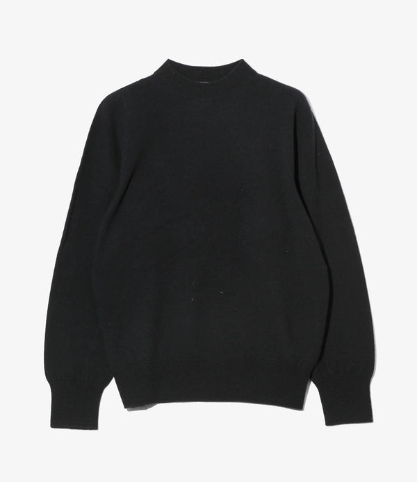 【 RhodolirioN 】CONVERTIBLE KNIT SWEATER - BOILED KNIT - / Dk.Navy