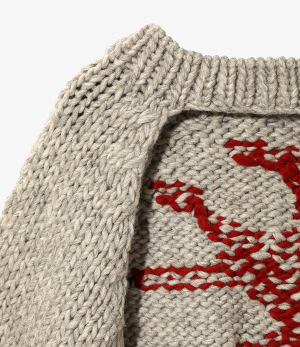 【 RhodolirioN 】COWICHAN KNIT BOLERO / Greige