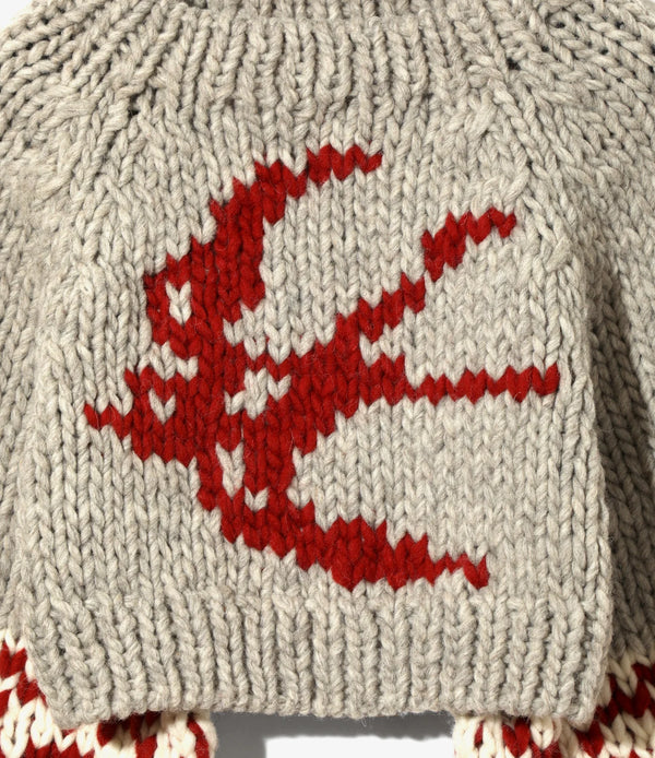 【 RhodolirioN 】COWICHAN KNIT BOLERO / Greige