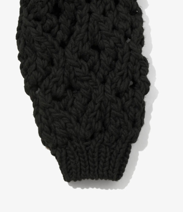 【 RhodolirioN 】CHUNKY KNIT BOLERO / Black