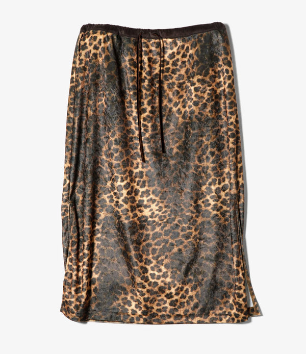 【 RhodolirioN 】PENCIL SKIRT - LEOPARD PRINT VELVET - / Leopard