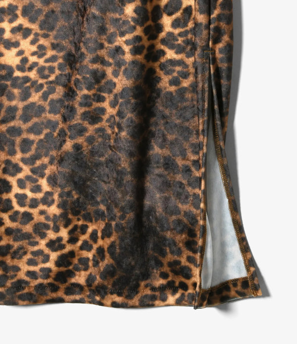 【 RhodolirioN 】PENCIL SKIRT - LEOPARD PRINT VELVET - / Leopard