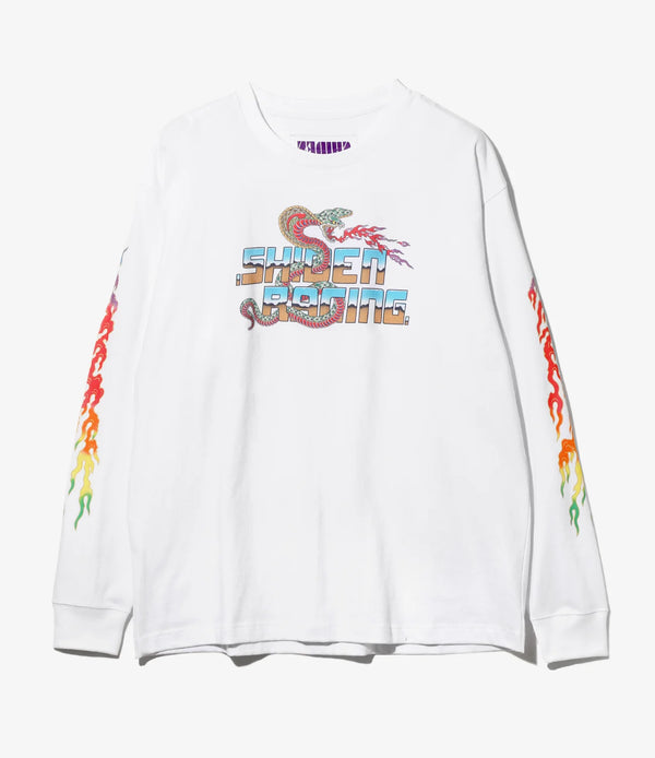 【 SHIDEN 】L/S  TEE - COBRA - / White