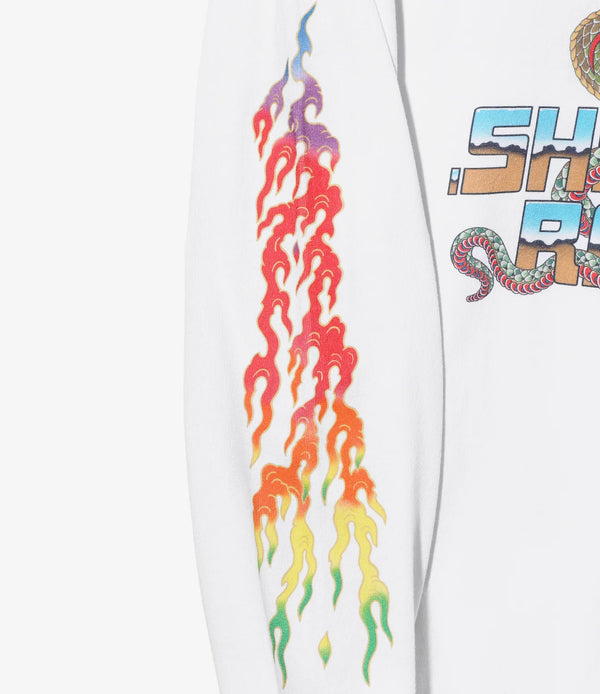 【 SHIDEN 】L/S  TEE - COBRA - / White