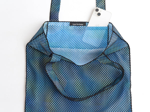 【 Super You Design 】Rainbow Structure Tote / Blue
