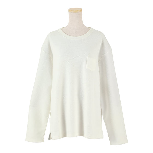 【 Defile 】RELAX L/S TEE - COTTON AIRY - / White