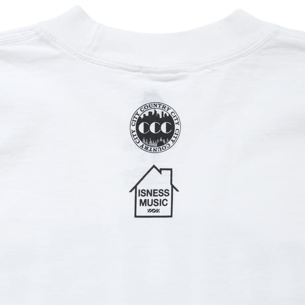【 CITY COUNTRY CITY 】CCC × IS-NESS MUSIC T-SHIRT - HOUSE - / White