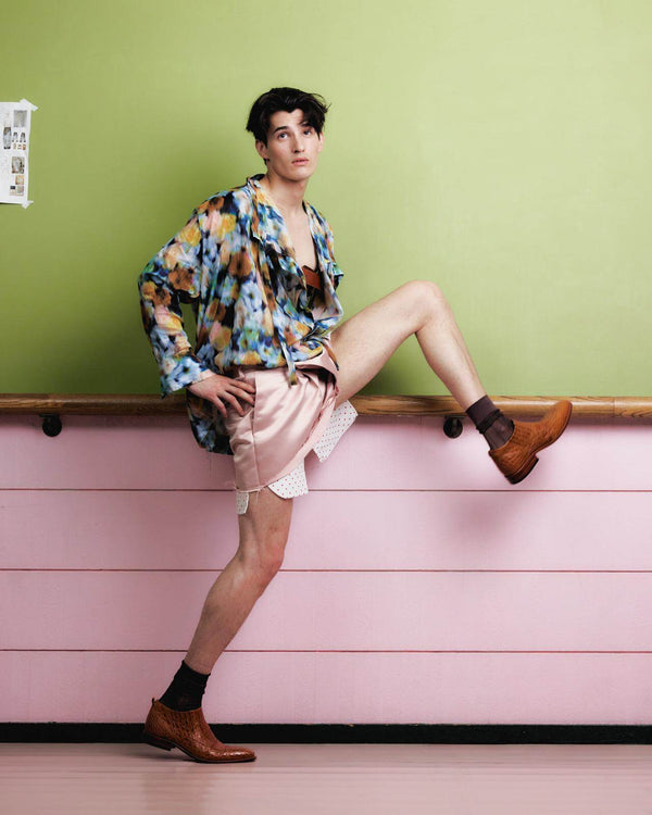 【 HOMMENA 】NIP SLIP ANTIQUE SHIRT / Flower