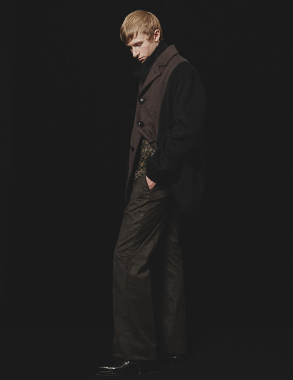 【m's braque】FLARE PANTS / Charcoal - Suede -