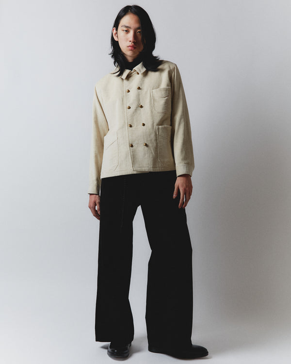 【m's braque】DOUBLE BREASTED COVERALL / Ivory