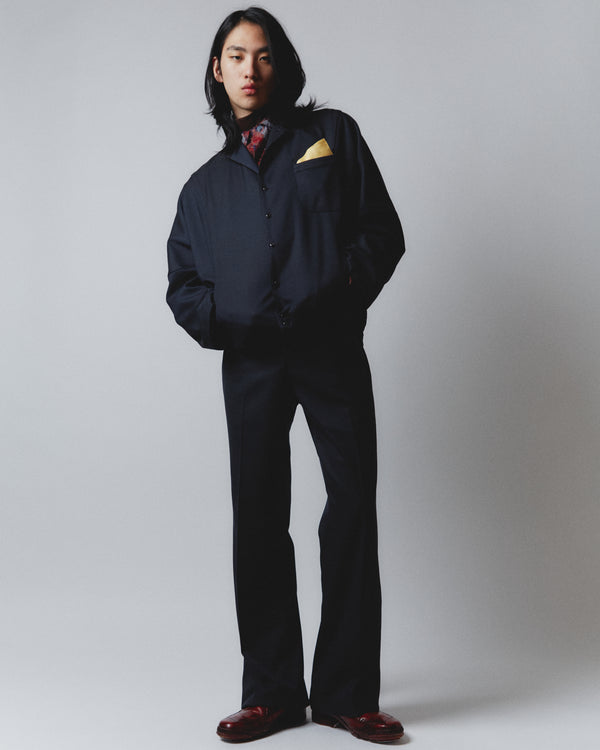 【m's braque】FLARE PANTS / Dark Navy