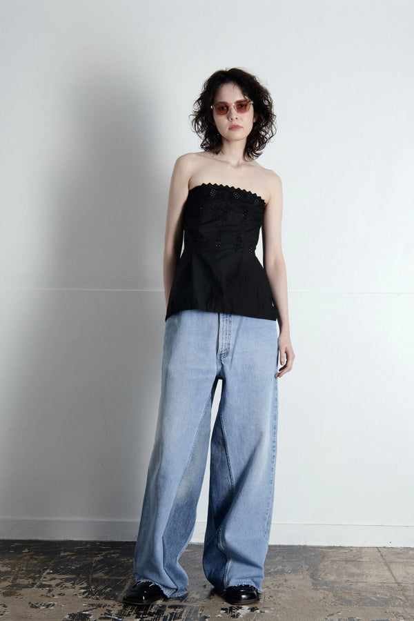 【 RIVER 】LEVIS REMAKE DENIM - EASY WIDE - / Blue