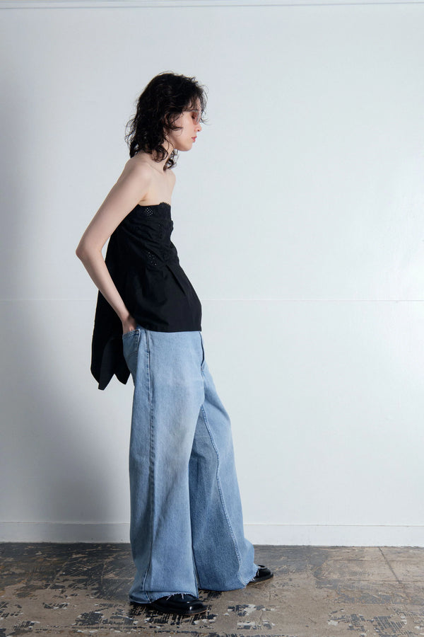 【 RIVER 】LEVIS REMAKE DENIM - EASY WIDE - / Blue