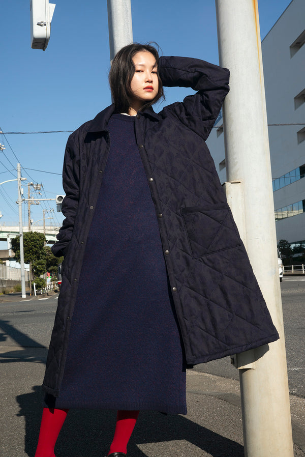 【 BLUE BLUE JAPAN 】インディゴミックス ウールニットワンピース / Indigo