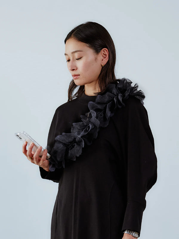 【pop up dress】SCALLOP STRAP / Black