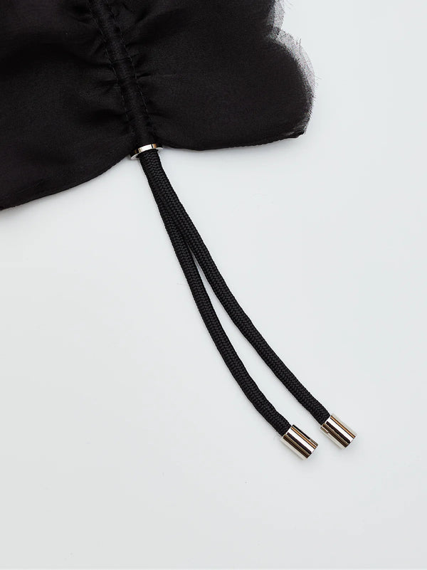 【pop up dress】SCALLOP STRAP / Black