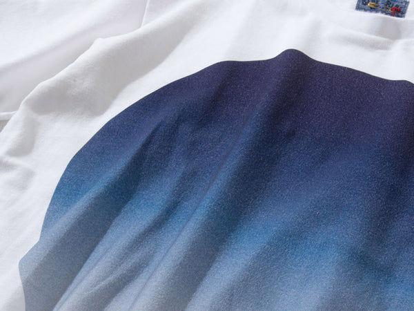 【 BLUE BLUE JAPAN 】オオマルグラデーション Tシャツ / Blue