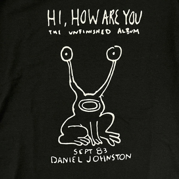【 GRAPHIC WEAR & GOODS 】DANIEL JOHNSTON S/S PRINT TEE " HI HOW ARE YOU " / Black