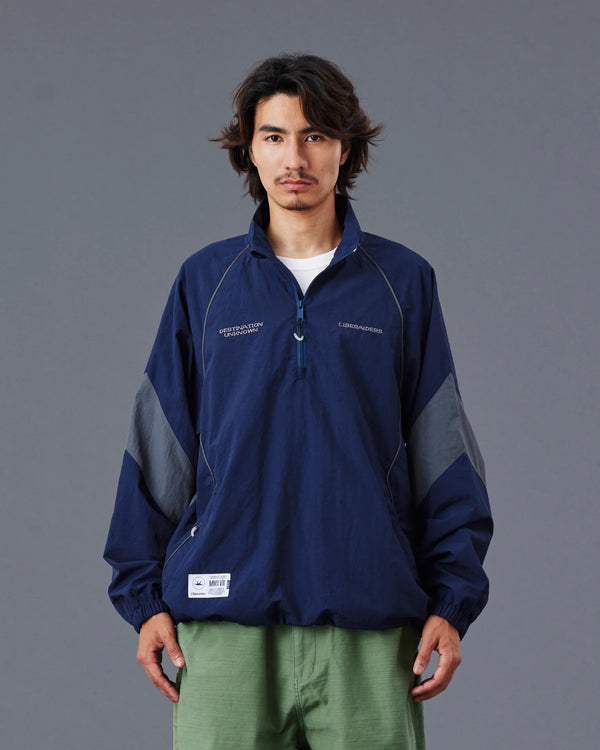 【Liberaiders】NYLON HALF ZIP / NAVY