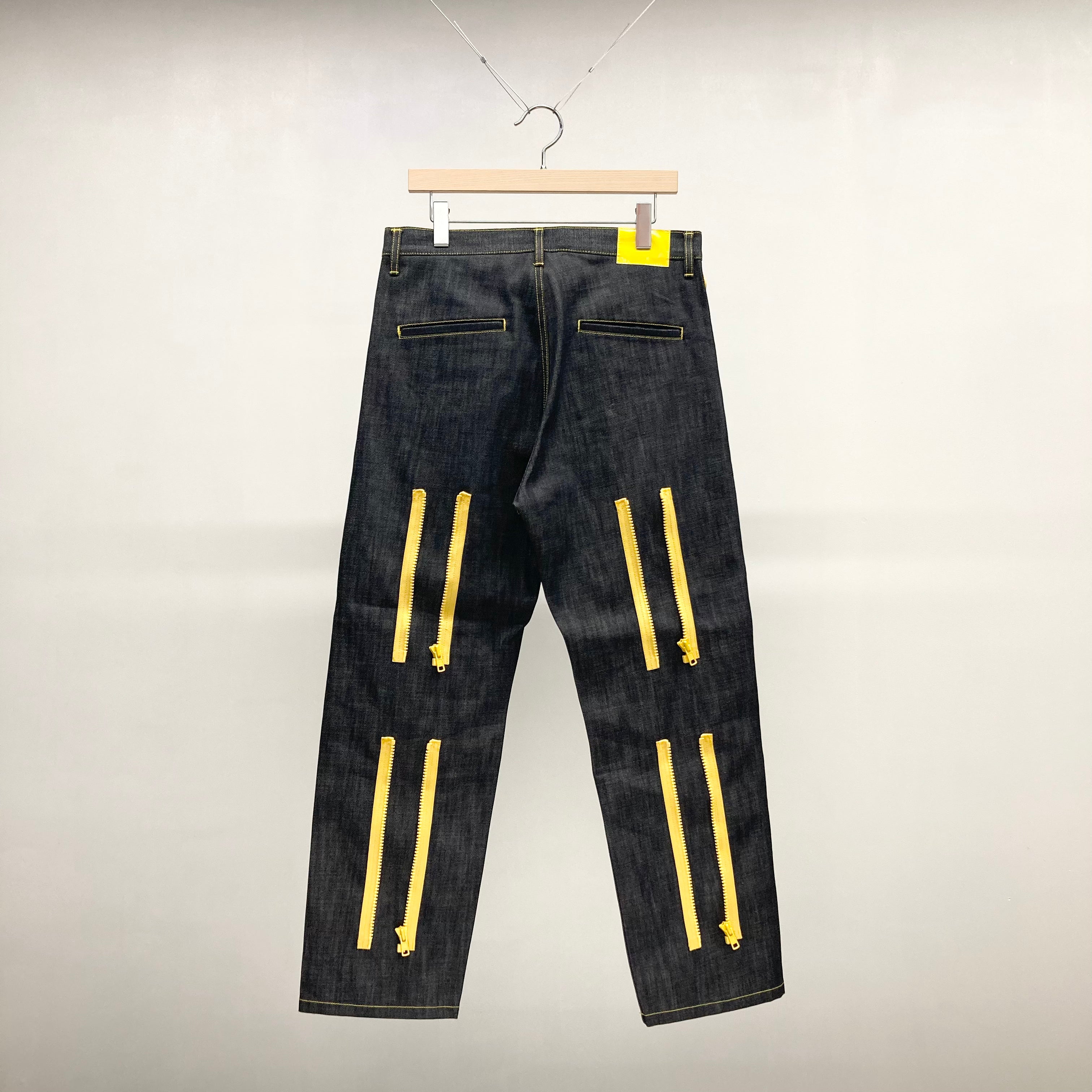 SALE【biscuithead / ビスケットヘッド】ZIP JEANS / 黒×黄 – TOKIS