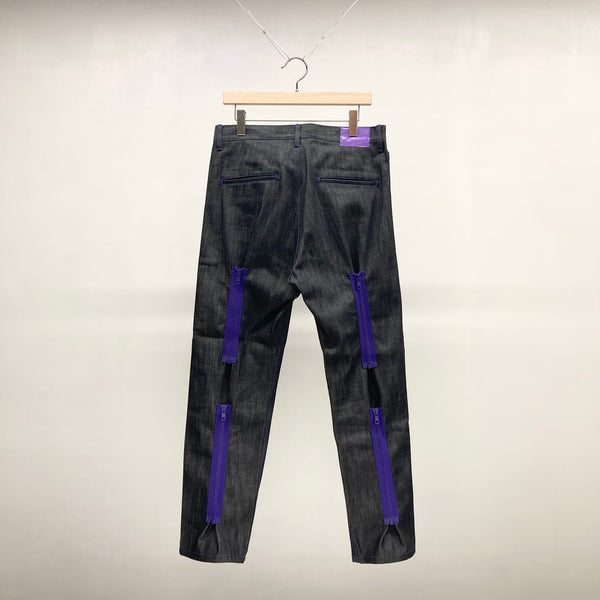 【biscuithead / ビスケットヘッド】ZIP JEANS / 黒×紫