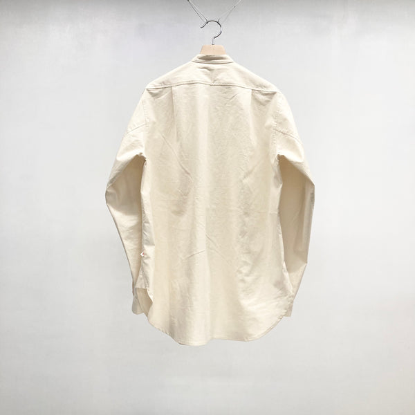 【frank leder / フランクリーダー】60's VINTAGE BEDSHEET OLD STYLE STAND COLLAR SHIRT / Natural