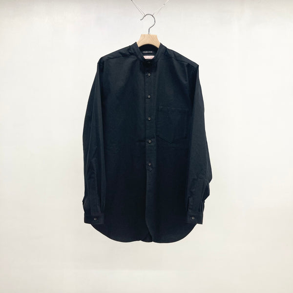 【frank leder / フランクリーダー】60's VINTAGE BEDSHEET OLD STYLE STAND COLLAR SHIRT / Black