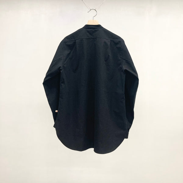 【frank leder / フランクリーダー】60's VINTAGE BEDSHEET OLD STYLE STAND COLLAR SHIRT / Black