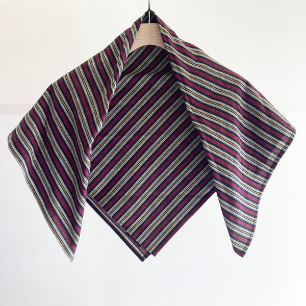 【frank leder / フランクリーダー】BAVARIAN MULTI STRIPED COTTON ALPINE DAIRYMAN SHIRT WITH SCARF / Red Stripe