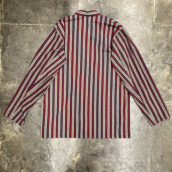 【frank leder / フランクリーダー】BAVARIAN MULTI STRIPED COTTON ALPINE DAIRYMAN SHIRT WITH SCARF / Red Stripe