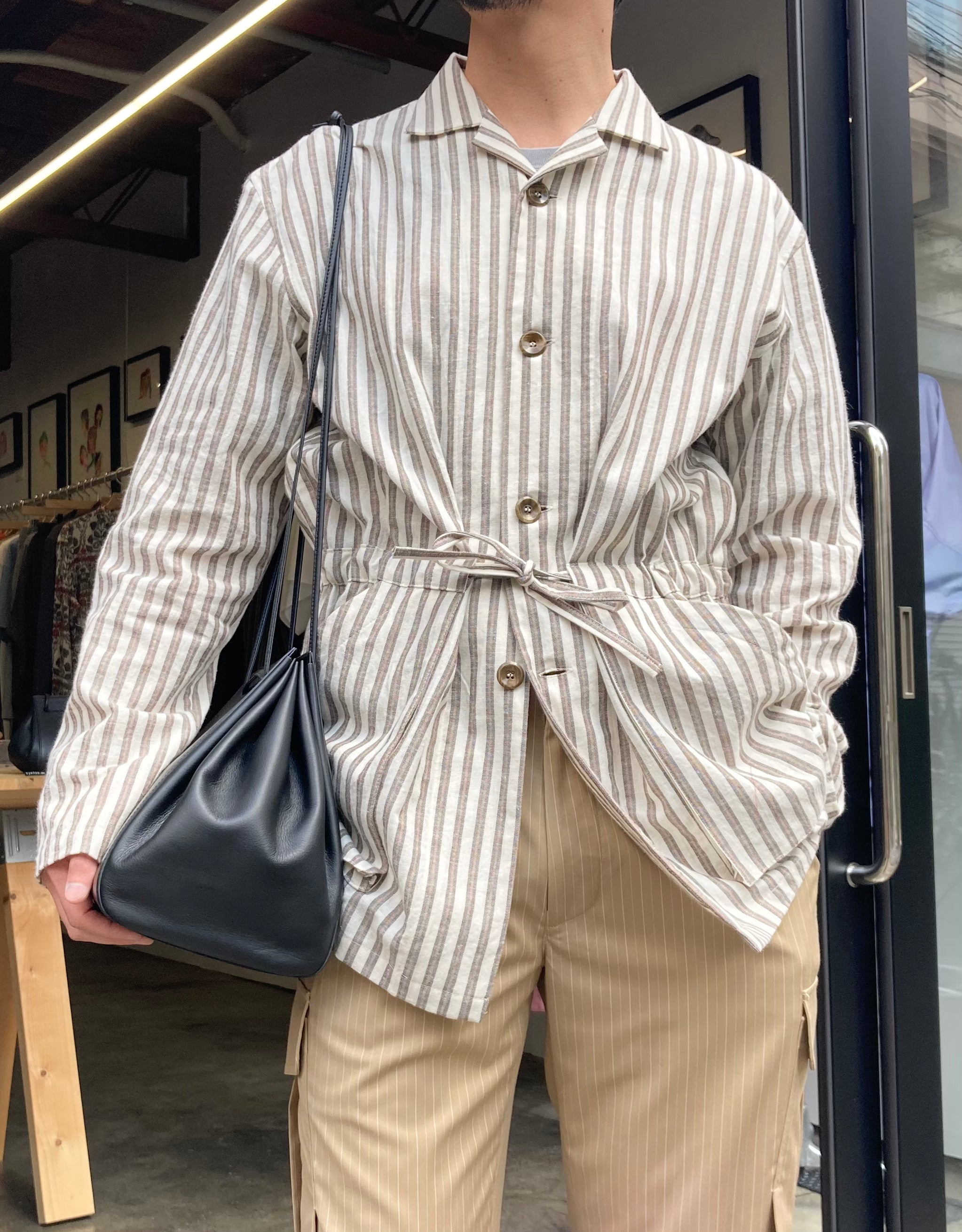 frank leder / フランクリーダー】FARMERS STRIPED COTTON×LINEN frank leder / フランクリーダー】FARMERS STRIPED COTTON×LINEN