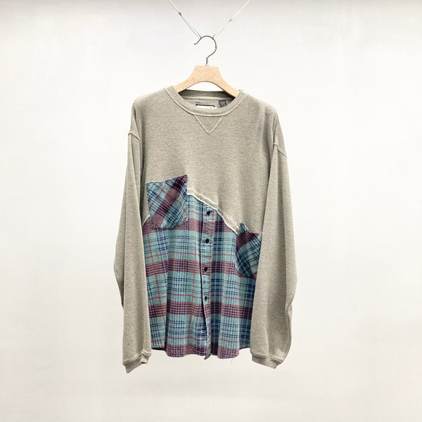 【A.STONE Tailor / アンソニーストーン テーラー】Grey Thermal / Long Sleeve Shirt